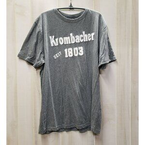 Krombacher Seit 1803 T-shirt, Sz XXL, Gray Spellout, super soft, short sleeve